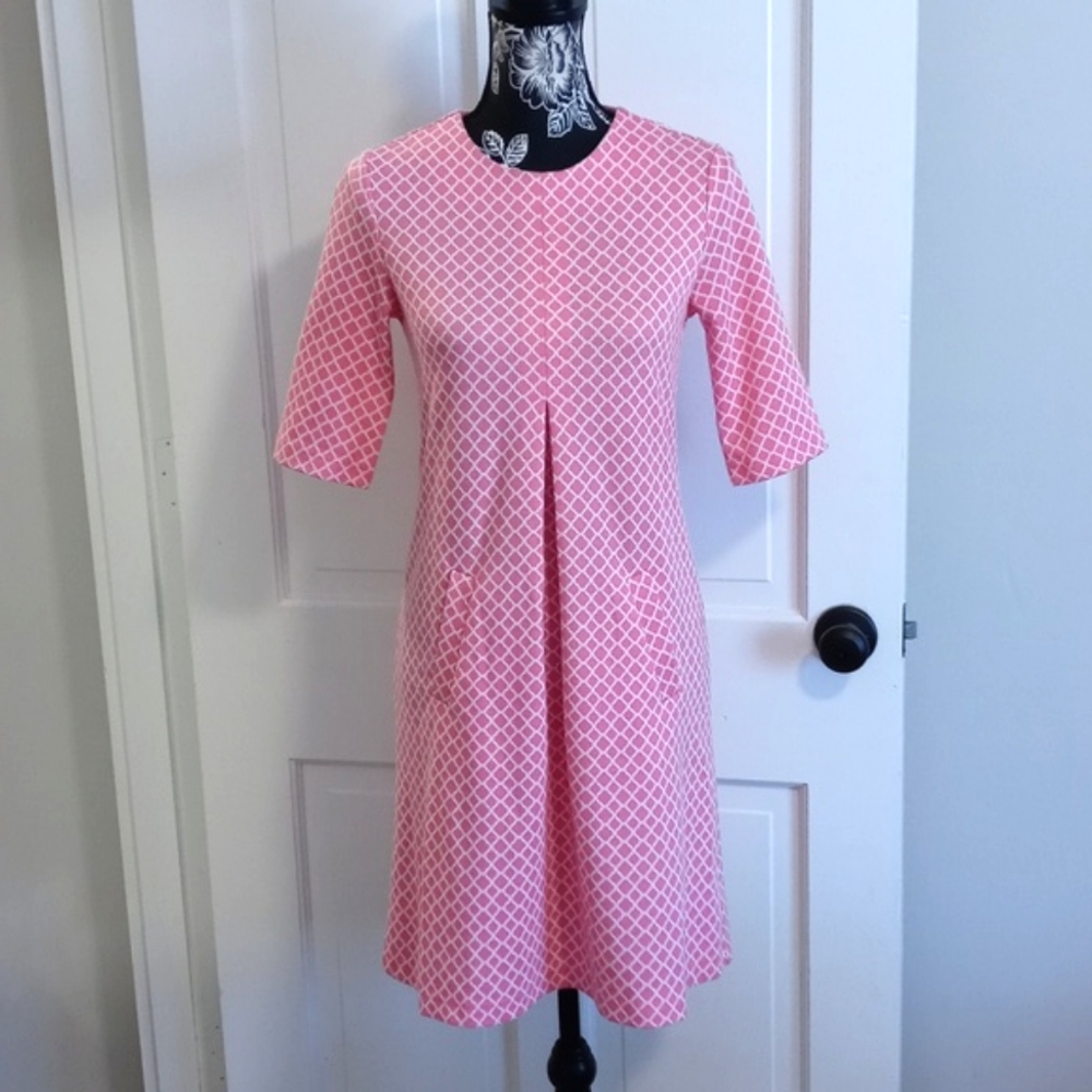 💗Tyler Boe💗 - Pink/White Circle Geometric Cindy Dress